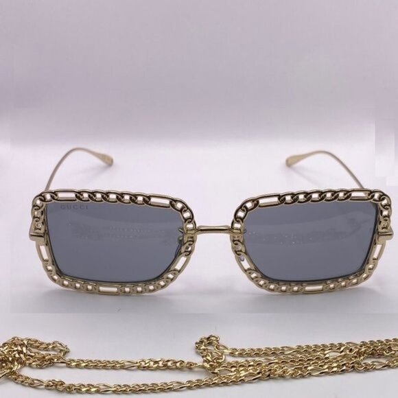 NWT GUCCI GG1112S - 001 CHAIN SUNGLASSES - Picture 4 of 15